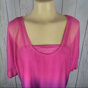 Maurices 2 Part Ombre Top Sheer Size 1X
